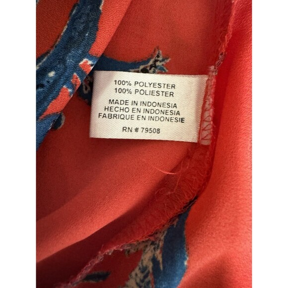 Violet & Claire Blouse Bell Sleeve Blouse Size Large Red Boho Office Peasant EUC - Picture 5 of 6